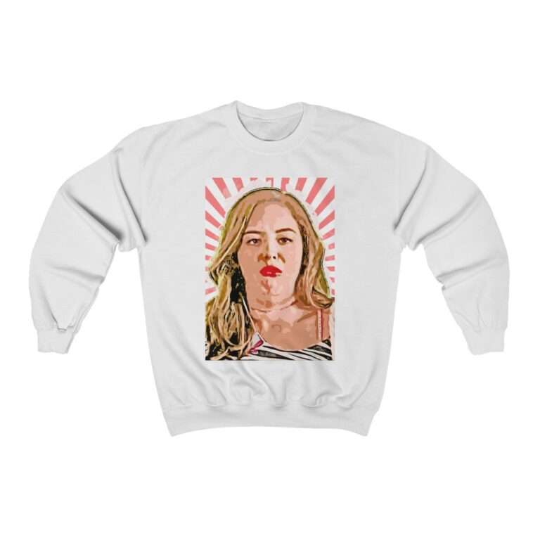 Erica Goldberg Throw Up Face Meme - Sweatshirt - Image 2