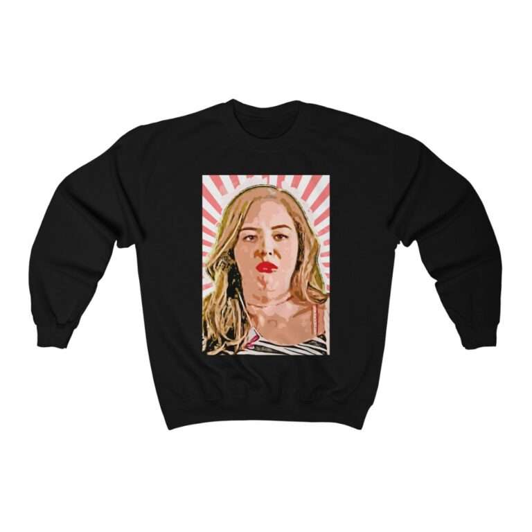 Erica Goldberg Throw Up Face Meme - Sweatshirt - Image 3
