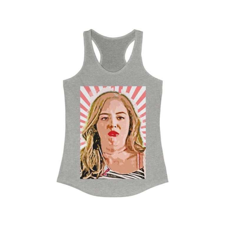 Erica Goldberg Throw Up Face Meme - Women's Racerback Tank - Image 4