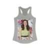 Actress Hayley Orrantia Floral Theme - Women's Racerback Tank - Image 4