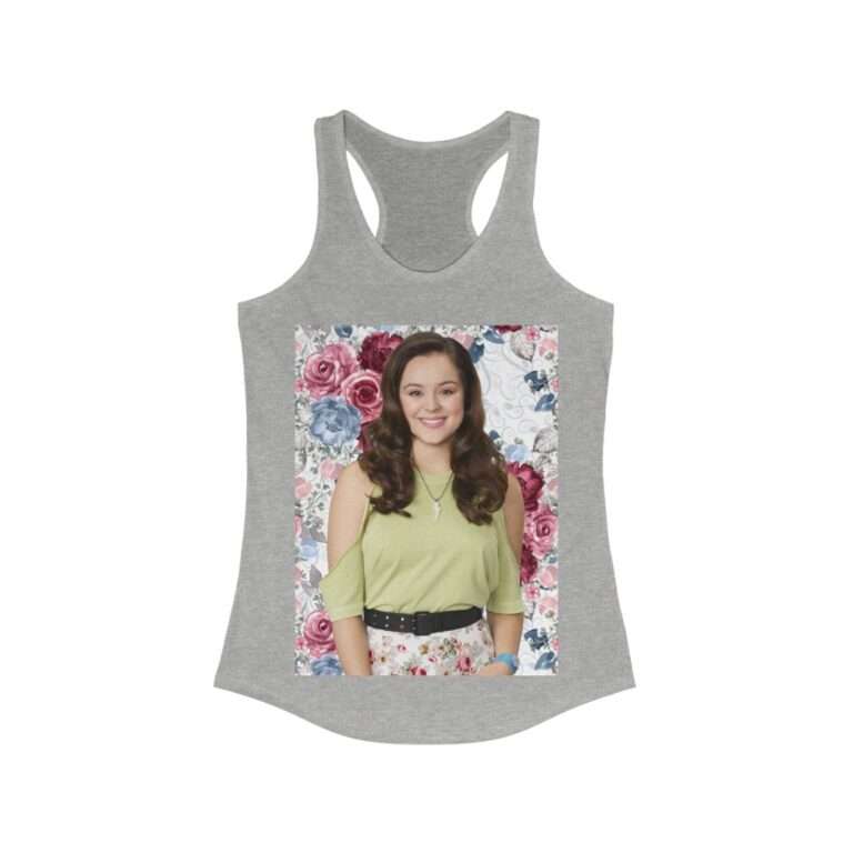 Actress Hayley Orrantia Floral Theme - Women's Racerback Tank - Image 4