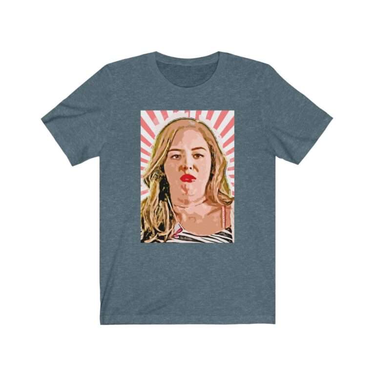 Erica Goldberg Throw Up Face Meme - Premium Unisex T-Shirt - Image 11