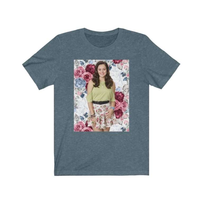 Actress Hayley Orrantia Floral Theme - Premium Unisex T-Shirt - Image 11