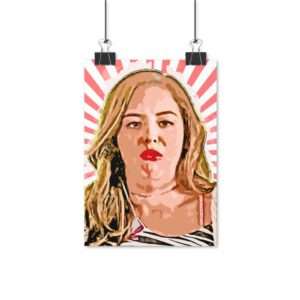 Erica Goldberg Throw Up Face Meme - Poster Print