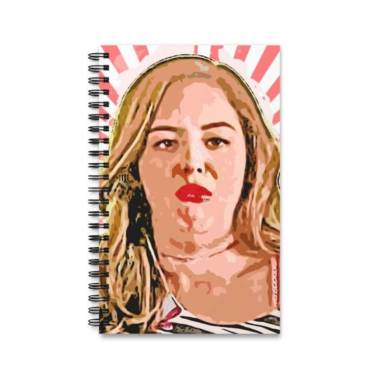 Erica Goldberg Throw Up Face Meme - Spiral Notebook Journal - Image 2