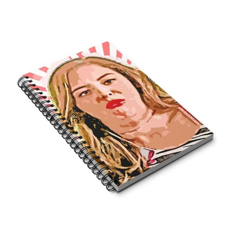 Erica Goldberg Throw Up Face Meme - Spiral Notebook Journal - Image 3
