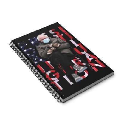 Spirale notebook with Bernie Sanders mittens meme cover print