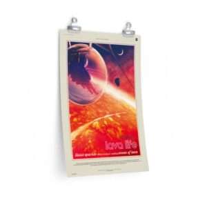 Premium matte print of "55 Cancri e Lava Life" travel poster by NASA/JPL