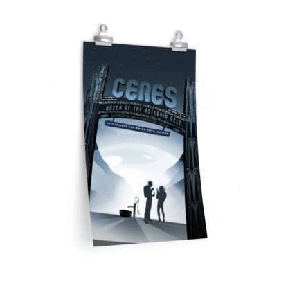 Premium matte print of "Ceres" travel poster by NASA/JPL