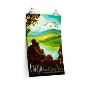 Premium matte print of "Earth" travel poster by NASA/JPL