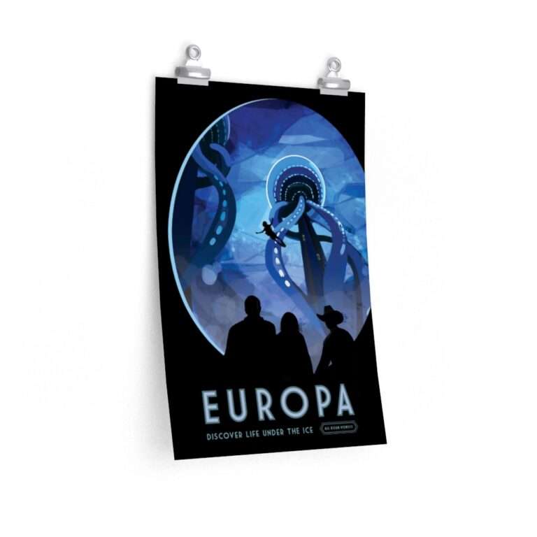 Premium matte print of "Europa" travel poster by NASA/JPL