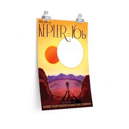 Premium matte print of "Kepler-16b" travel poster by NASA/JPL