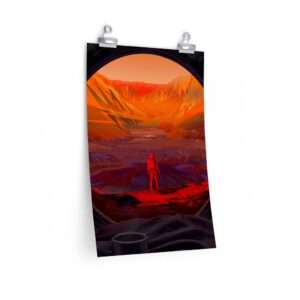 Premium matte print of "Astronaut Standing on Mars" poster by NASA/JPL