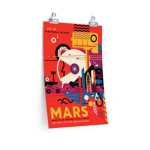 Print of NASA/JPL travel poster - Mars