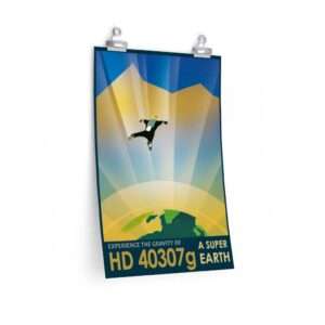 Premium matte print of "Super Earth" travel poster by NASA/JPL