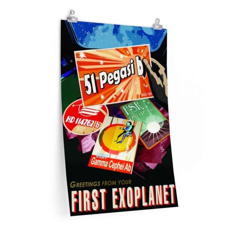 Premium matte print of "51 Pegasi b" travel poster by NASA/JPL