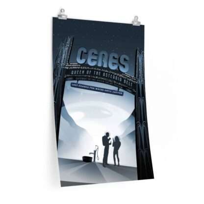 Premium matte print of "Ceres" travel poster by NASA/JPL