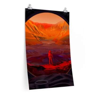 Premium matte print of "Astronaut Standing on Mars" poster by NASA/JPL