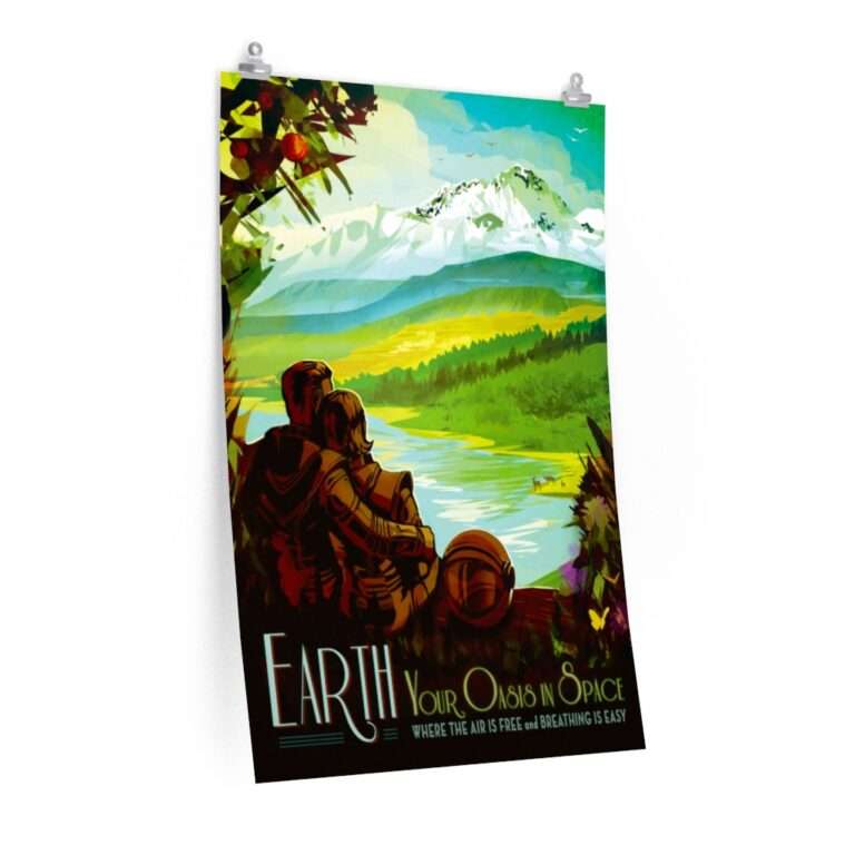 Premium matte print of "Earth" travel poster by NASA/JPL