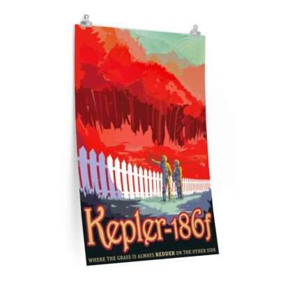 Premium matte print of "Kepler-186f" travel poster by NASA/JPL