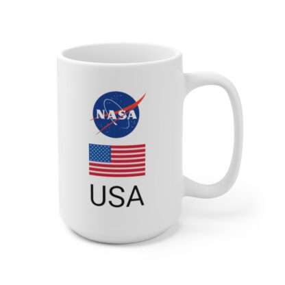 15oz NASA mug featuring NASA worm logo