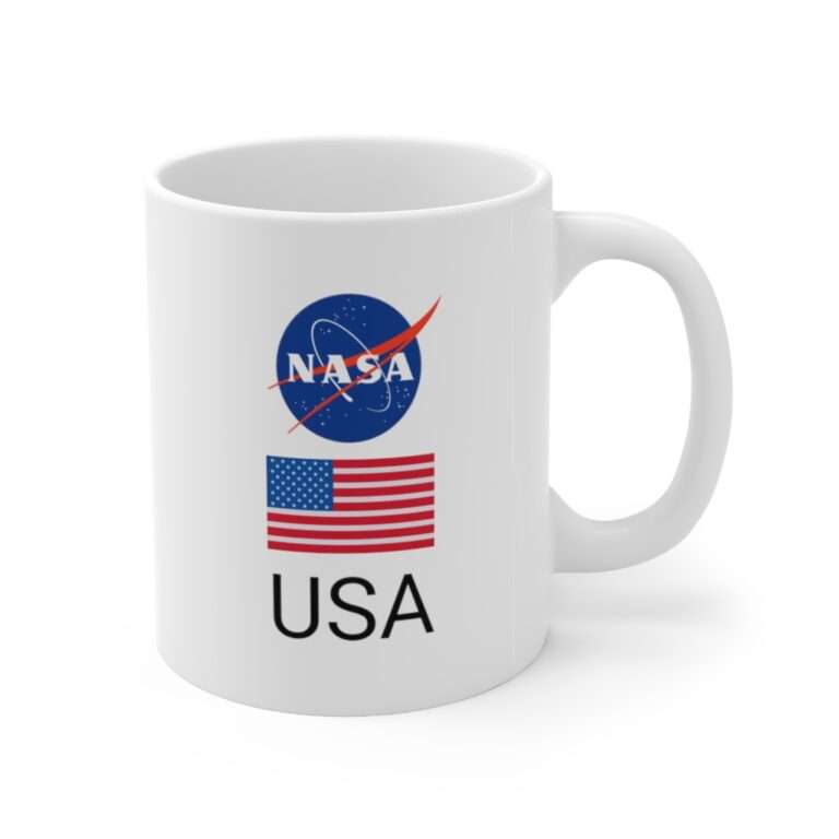 11oz NASA mug featuring NASA worm logo