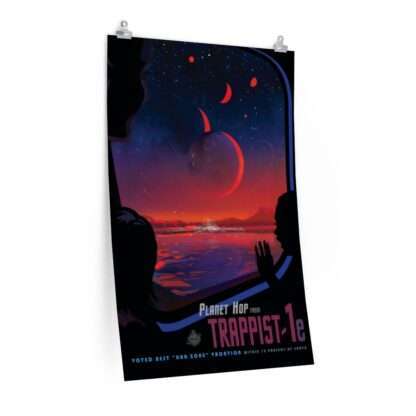 Premium matte print of "Trappist-1e" travel poster by NASA/JPL
