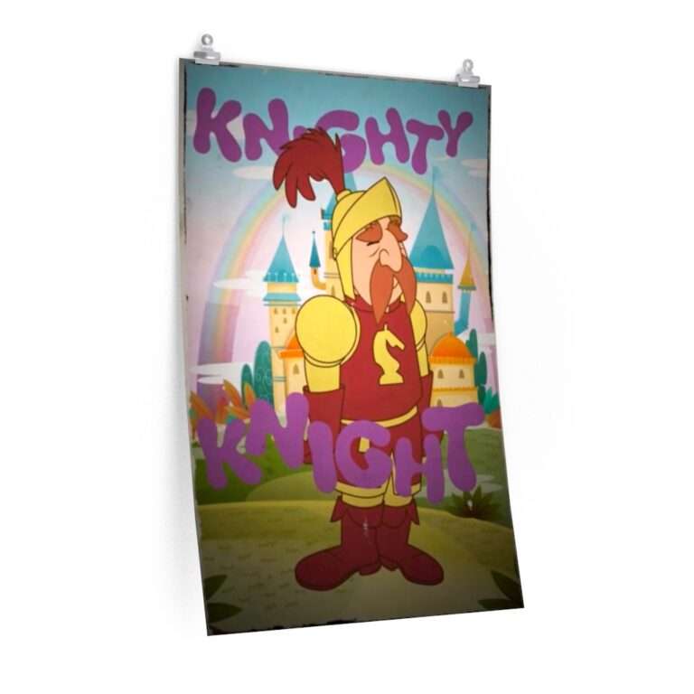 Printed cartoon poster for Willy's Wonderland ft. Nicolas Cage - Knighty Knight