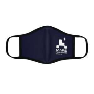 Navy-blue NASA face mask for Mars 2020 Perseverance