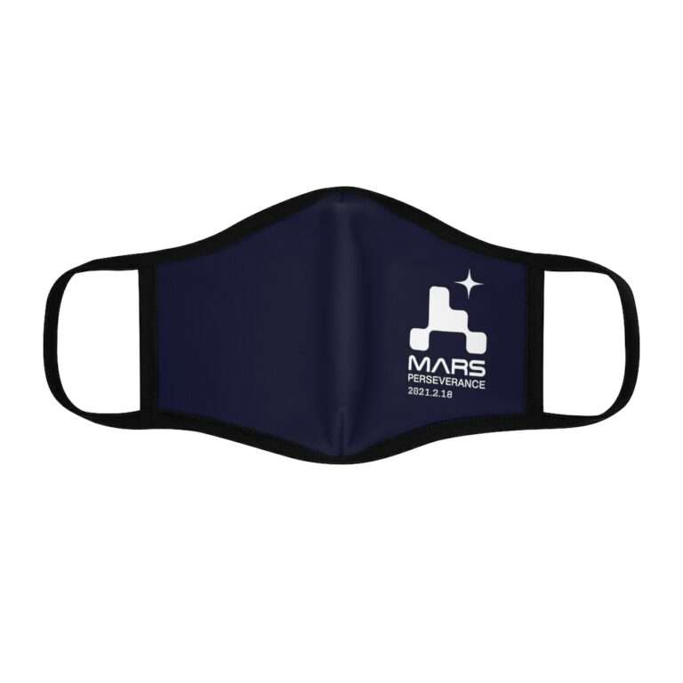 Navy-blue NASA face mask for Mars 2020 Perseverance
