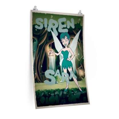 Printed cartoon poster for Willy's Wonderland ft. Nicolas Cage - Siren Sara