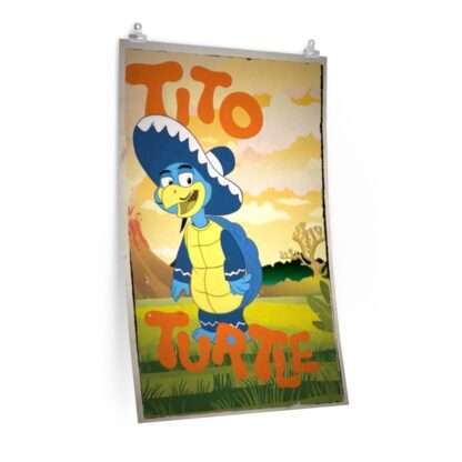 Printed cartoon poster for Willy's Wonderland ft. Nicolas Cage - Tito Turtle