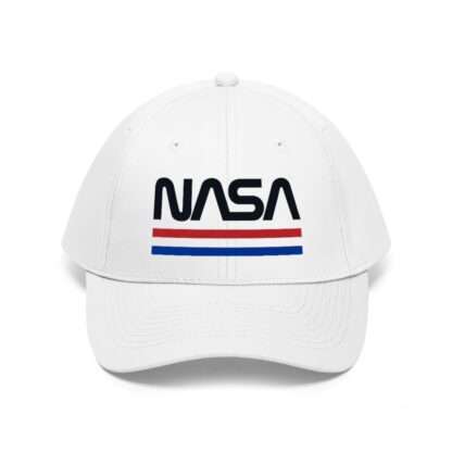 White NASA hat in retro style