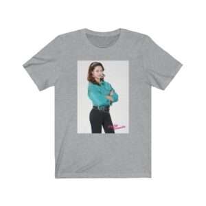 The Goldbergs Hayley Orrantia in Green Fringe Jacket - Premium Unisex T-Shirt