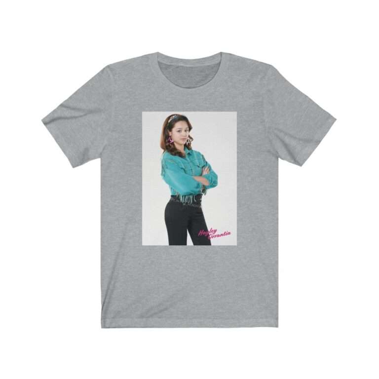 The Goldbergs Hayley Orrantia in Green Fringe Jacket - Premium Unisex T-Shirt