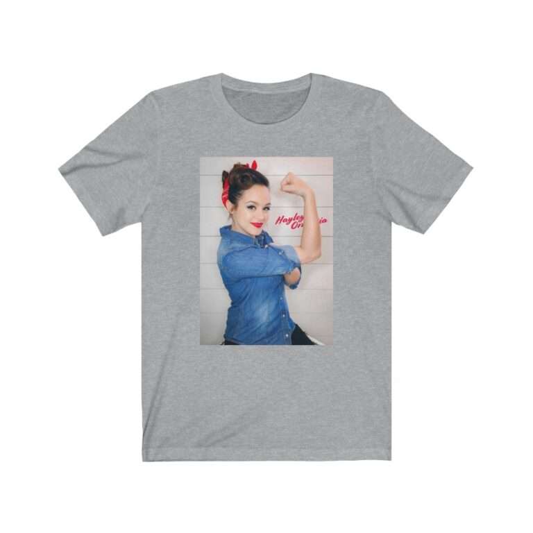 Actress Hayley Orrantia Women Power - Premium Unisex T-Shirt - Image 10