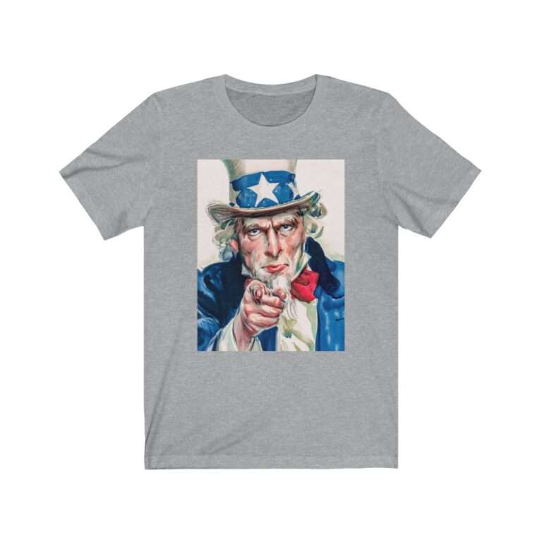 Uncle Sam I Want You Poster Art - Premium Unisex T-Shirt - Image 9