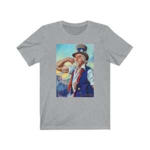 Uncle Sam Strong America by James Montgomery Flagg - Premium Unisex T-Shirt