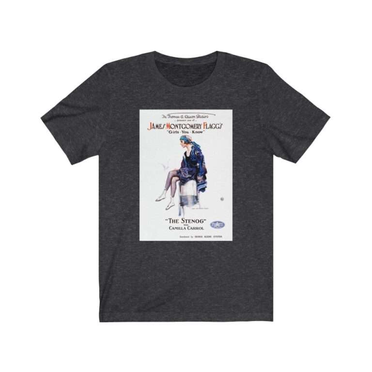 The Stenog by James Montgomery Flagg - Premium Unisex T-Shirt - Image 12