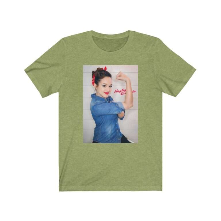 Actress Hayley Orrantia Women Power - Premium Unisex T-Shirt - Image 8
