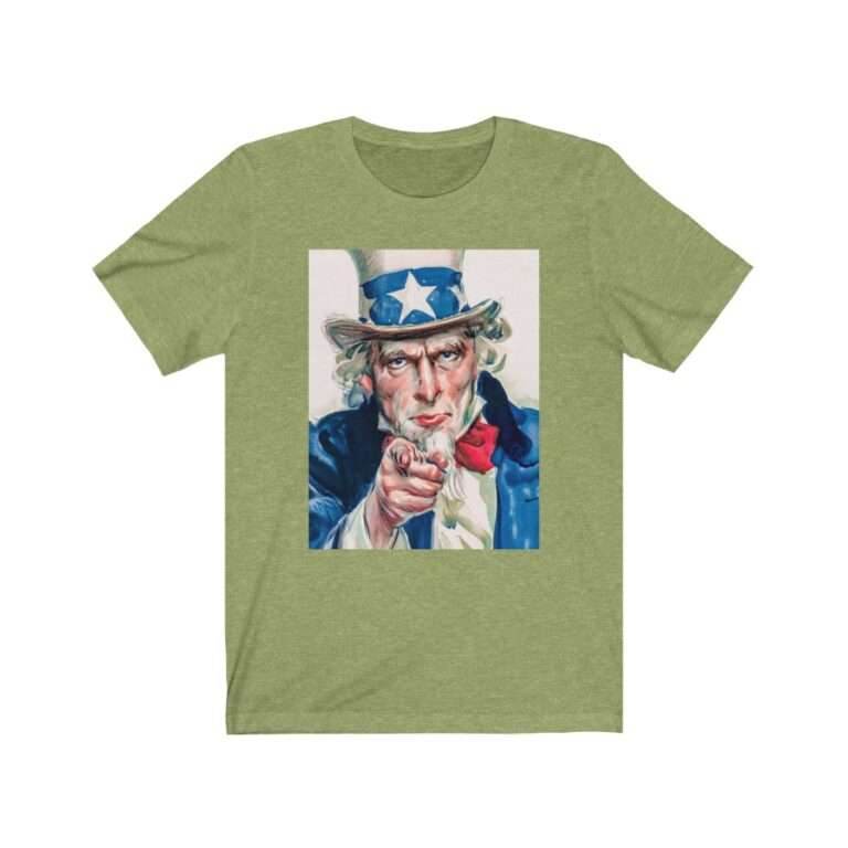 Uncle Sam I Want You Poster Art - Premium Unisex T-Shirt - Image 7