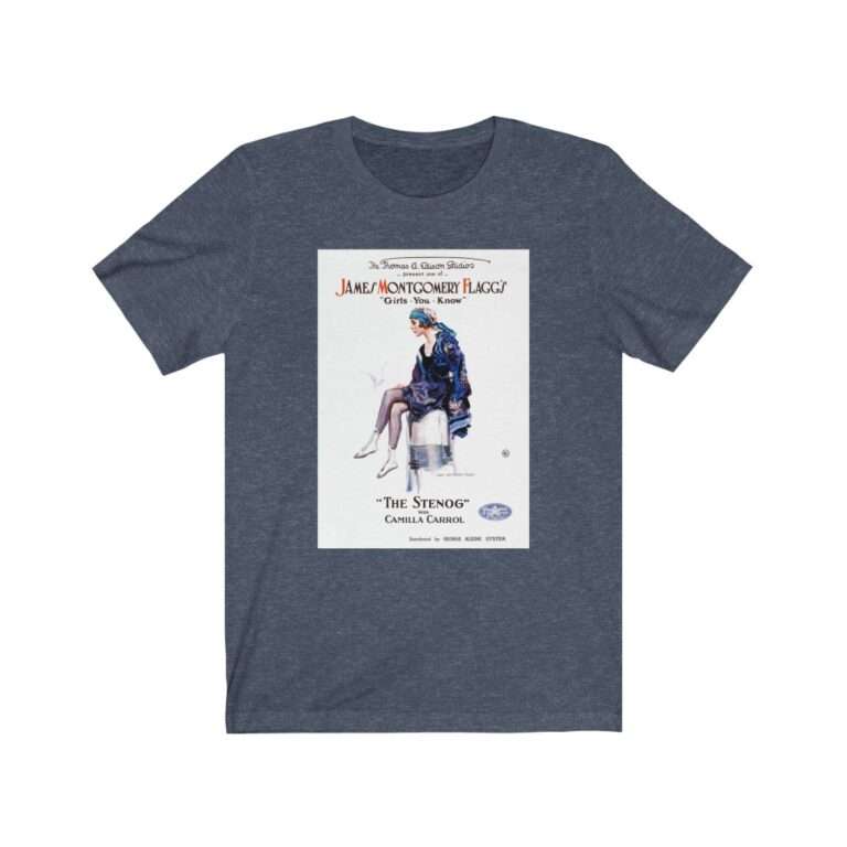 The Stenog by James Montgomery Flagg - Premium Unisex T-Shirt - Image 13