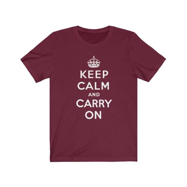Keep Calm and Carry On - Premium Unisex T-Shirt - Image 16