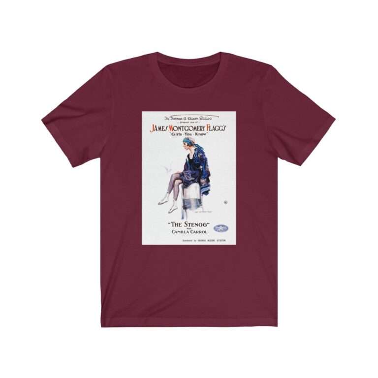 The Stenog by James Montgomery Flagg - Premium Unisex T-Shirt - Image 16