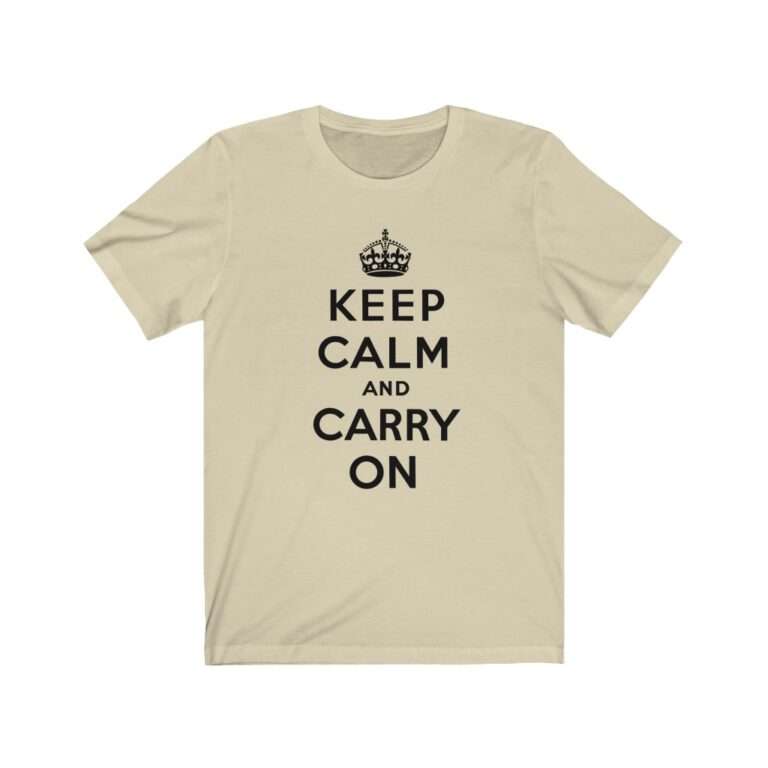 Keep Calm and Carry On - Premium Unisex T-Shirt - Image 5