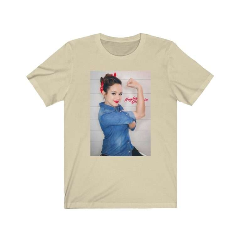 Actress Hayley Orrantia Women Power - Premium Unisex T-Shirt - Image 6