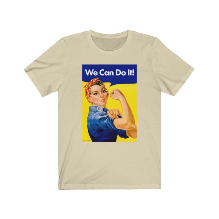 We Can Do it! WWII Poster Art - Premium Unisex T-Shirt - Image 5