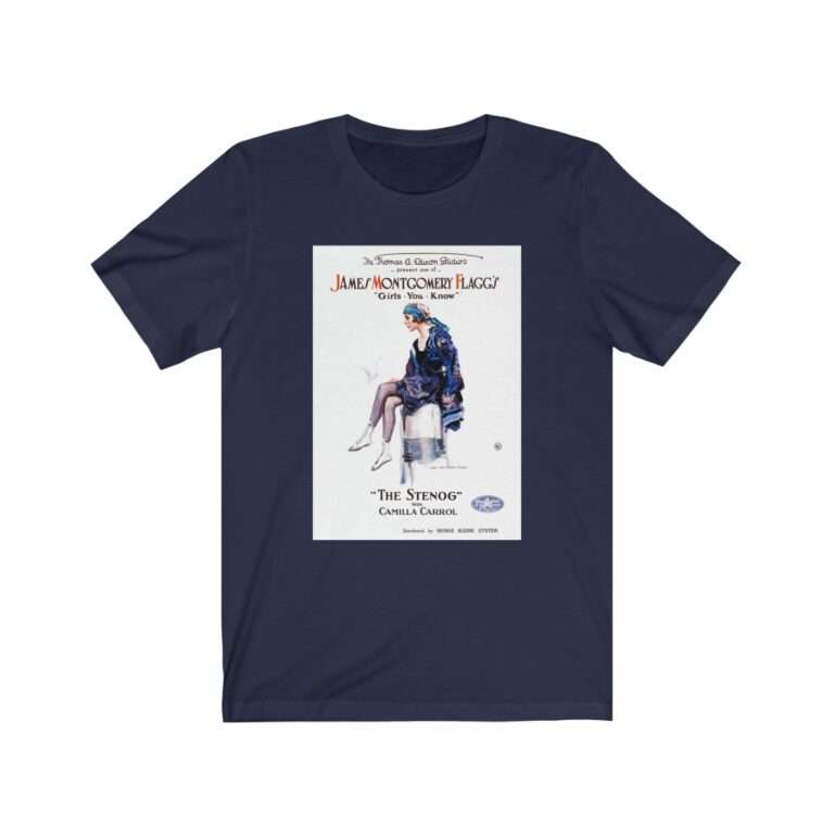 The Stenog by James Montgomery Flagg - Premium Unisex T-Shirt - Image 14