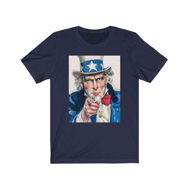 Uncle Sam I Want You Poster Art - Premium Unisex T-Shirt - Image 14