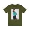 The Goldbergs Hayley Orrantia in Green Fringe Jacket - Premium Unisex T-Shirt - Image 9